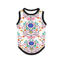 Load image into Gallery viewer, Floral Beadwork Four Clans White Pet Tank Top
