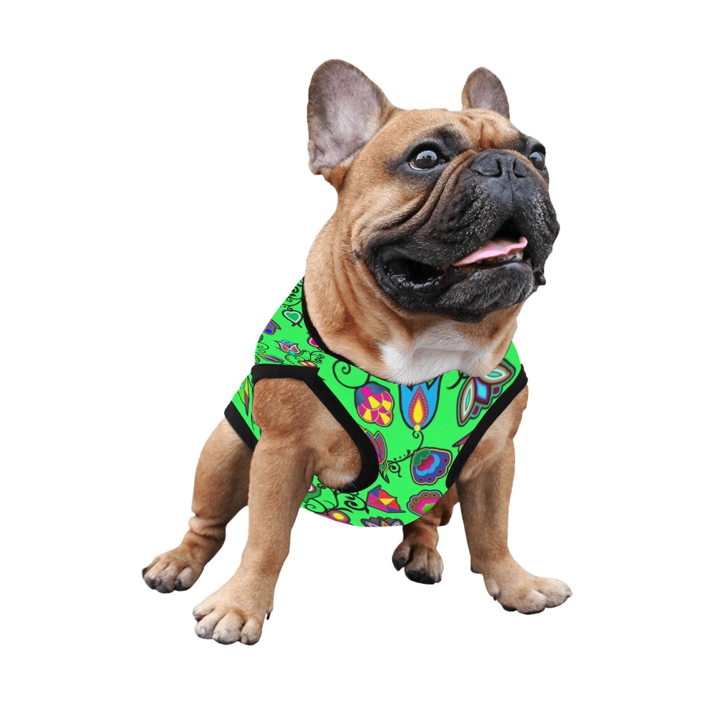 Indigenous Paisley Green Pet Tank Top