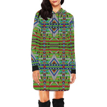 Load image into Gallery viewer, Medicine Blessing Lime Green Hoodie Dress
