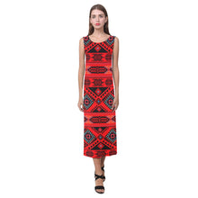 Load image into Gallery viewer, California Coast Mask Phaedra Sleeveless Open Fork Long Dress (Model D08) Phaedra Sleeveless Open Fork Long Dress (D08) e-joyer 
