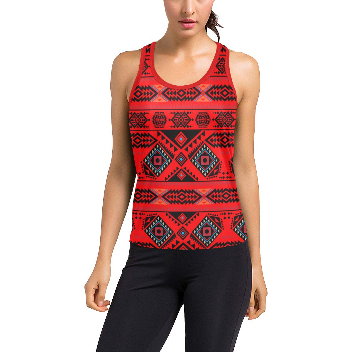 California Coast Mask Women's Racerback Tank Top (Model T60) Racerback Tank Top (T60) e-joyer 