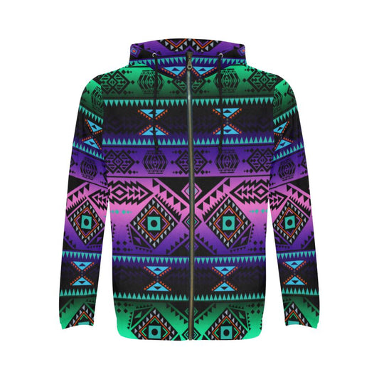 California Coast Sunrise All Over Print Full Zip Hoodie for Men (Model H14) All Over Print Full Zip Hoodie for Men (H14) e-joyer 