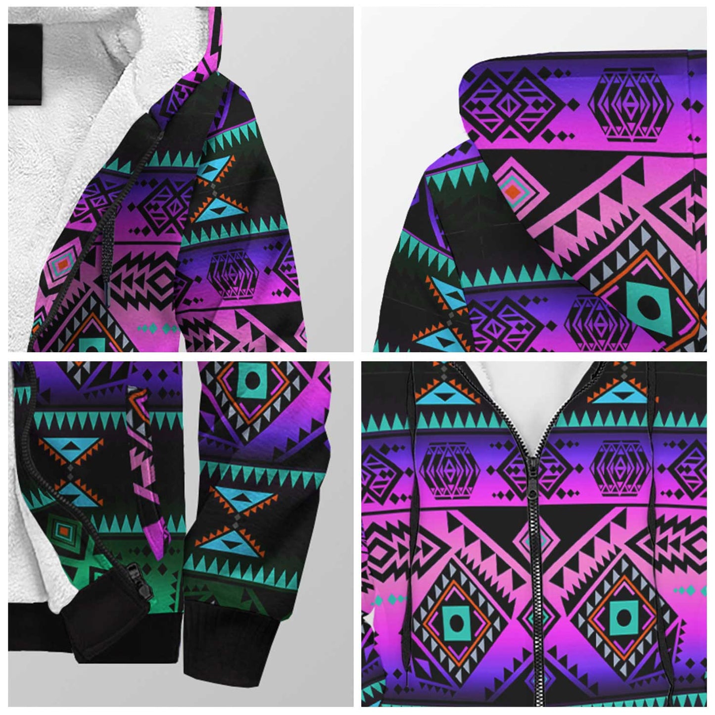 California Coast Sunrise Sherpa Hoodie 49 Dzine 