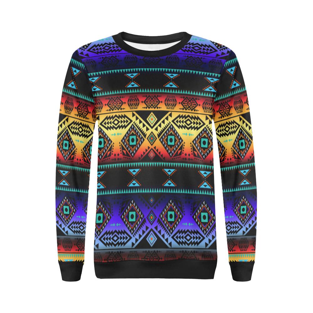California Coast Sunset All Over Print Crewneck Sweatshirt for Women (Model H18) Crewneck Sweatshirt for Women (H18) e-joyer 