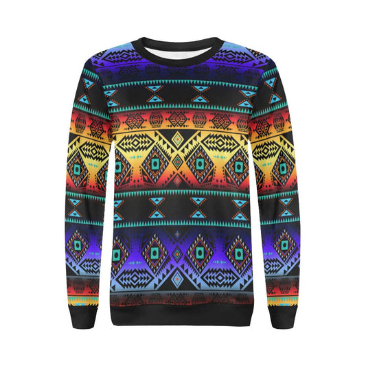 California Coast Sunset All Over Print Crewneck Sweatshirt for Women (Model H18) Crewneck Sweatshirt for Women (H18) e-joyer 