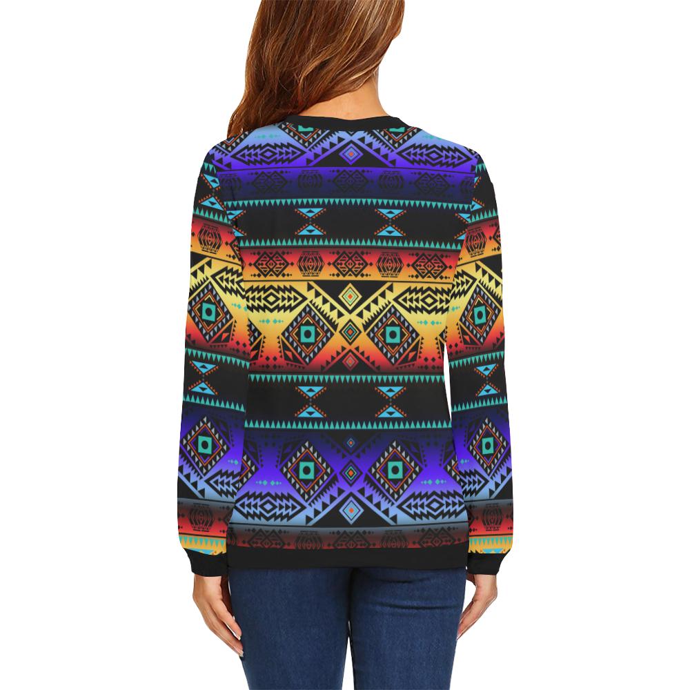 California Coast Sunset All Over Print Crewneck Sweatshirt for Women (Model H18) Crewneck Sweatshirt for Women (H18) e-joyer 