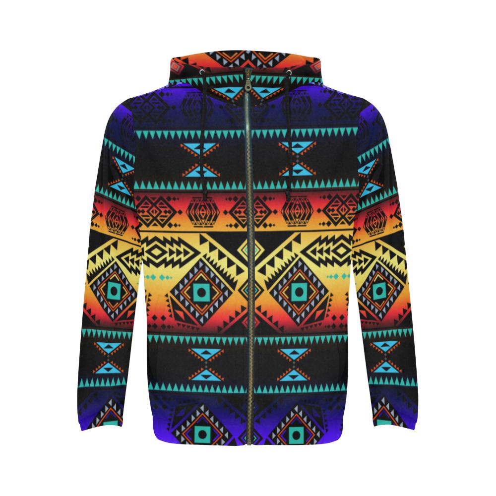 California Coast Sunset All Over Print Full Zip Hoodie for Men (Model H14) All Over Print Full Zip Hoodie for Men (H14) e-joyer 