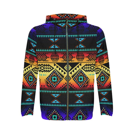 California Coast Sunset All Over Print Full Zip Hoodie for Men (Model H14) All Over Print Full Zip Hoodie for Men (H14) e-joyer 