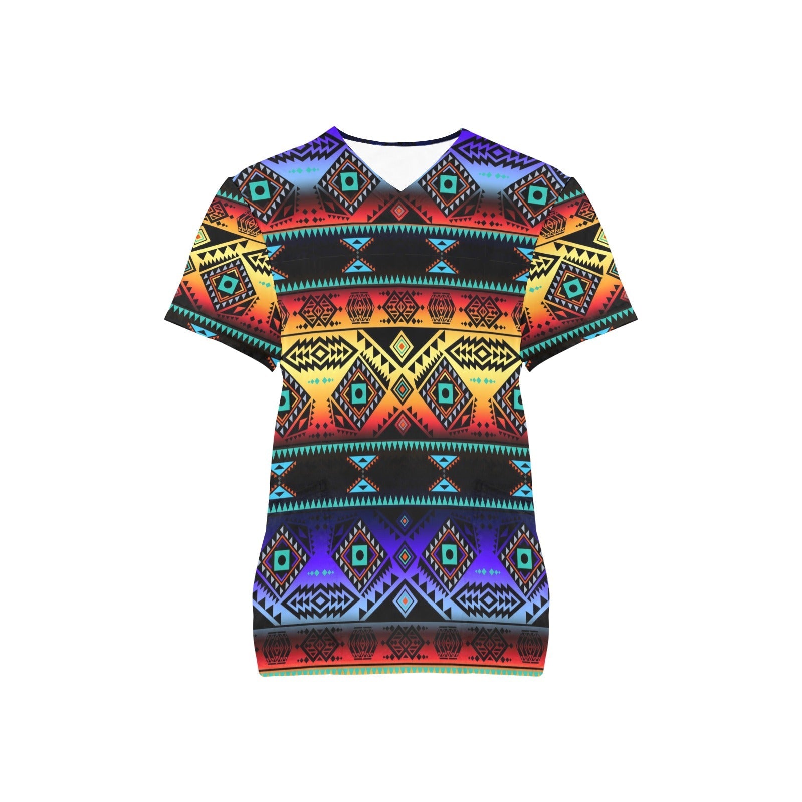 California Coast Sunset All Over Print Scrub Top Scrub Top e-joyer 