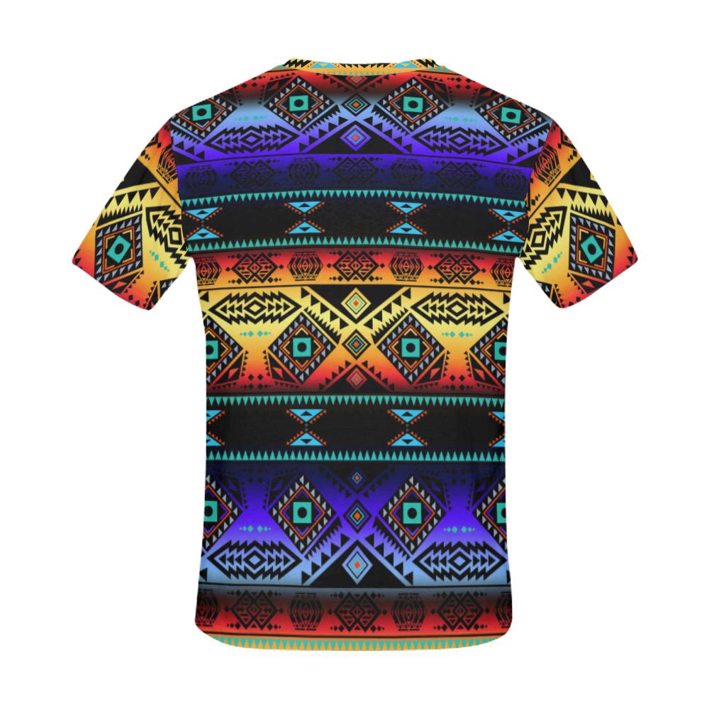 California Coast Sunset All Over Print T-Shirt for Men (USA Size) (Model T40) All Over Print T-Shirt for Men (T40) e-joyer 