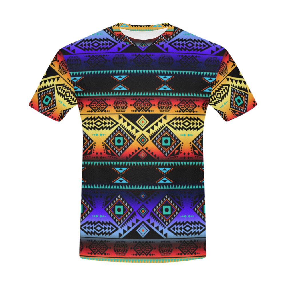 California Coast Sunset All Over Print T-Shirt for Men (USA Size) (Model T40) All Over Print T-Shirt for Men (T40) e-joyer 