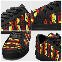 Load image into Gallery viewer, Canyon War Party Aapisi Low Top Canvas Shoes Black Sole 49 Dzine 
