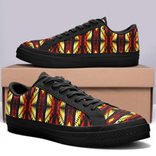 Load image into Gallery viewer, Canyon War Party Aapisi Low Top Canvas Shoes Black Sole 49 Dzine 
