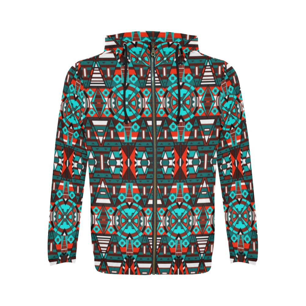 Captive Winter All Over Print Full Zip Hoodie for Men (Model H14) All Over Print Full Zip Hoodie for Men (H14) e-joyer 