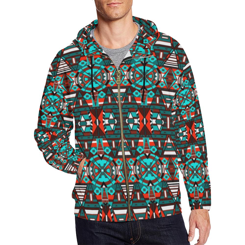 Captive Winter All Over Print Full Zip Hoodie for Men (Model H14) All Over Print Full Zip Hoodie for Men (H14) e-joyer 