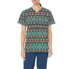 Load image into Gallery viewer, Captive Winter All Over Print Scrub Top Scrub Top e-joyer 
