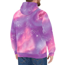 Load image into Gallery viewer, Animal Ancestors 7 Aurora Gases Pink and Purple Men&#39;s Long Sleeve Fleece Hoodie
