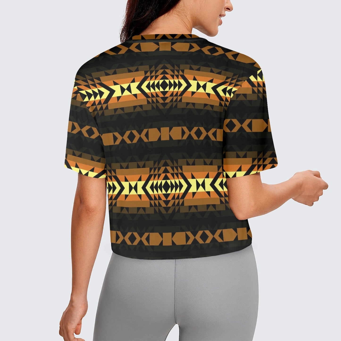 Black Rose Spring Canyon Tan Crop Top