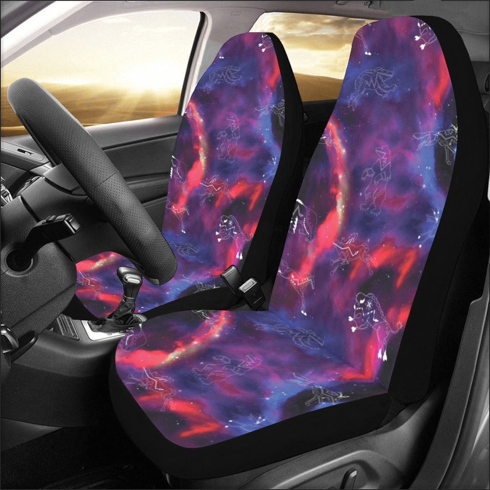 Animal Ancestors 3 Blue Pink Swirl Car Seat Covers (Set of 2)