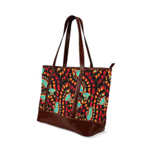 Load image into Gallery viewer, Hawk Feathers Fire and Turquoise Tote Handbag
