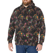 Load image into Gallery viewer, Neon Floral Animals Men&#39;s Long Sleeve Fleece Hoodie
