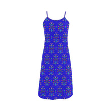 Load image into Gallery viewer, Dakota Damask Blue Alcestis Slip Dress
