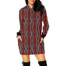 Load image into Gallery viewer, Diamond in the Bluff Red Hoodie Dress
