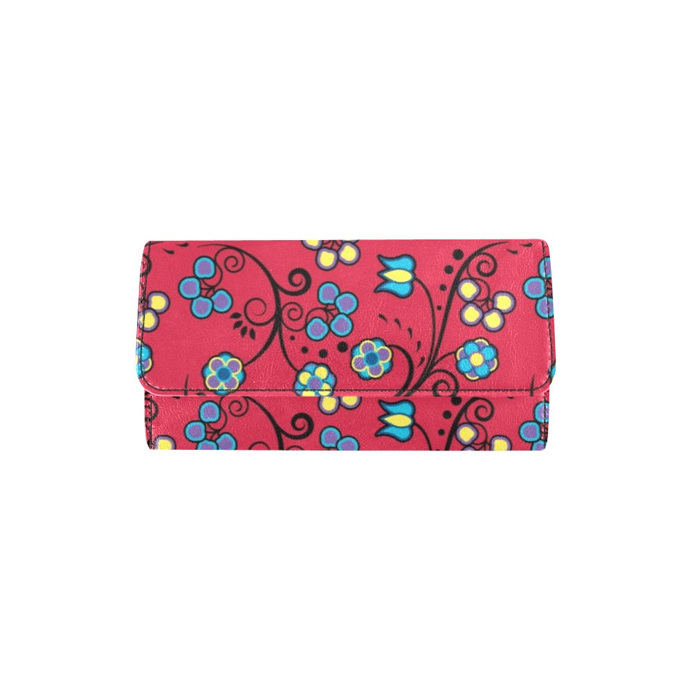 Blue Trio Cardinal Women's Trifold Wallet