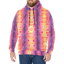 Load image into Gallery viewer, Kaleidoscope Dragonfly Men&#39;s Long Sleeve Fleece Hoodie
