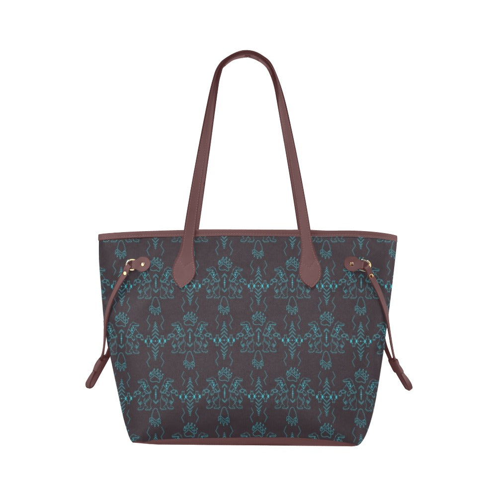 Ledger Bear Clover Canvas Tote Bag