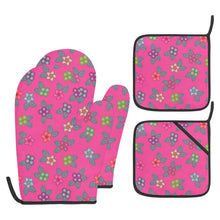 Load image into Gallery viewer, Berry Flowers Oven Mitt &amp; Pot Holder
