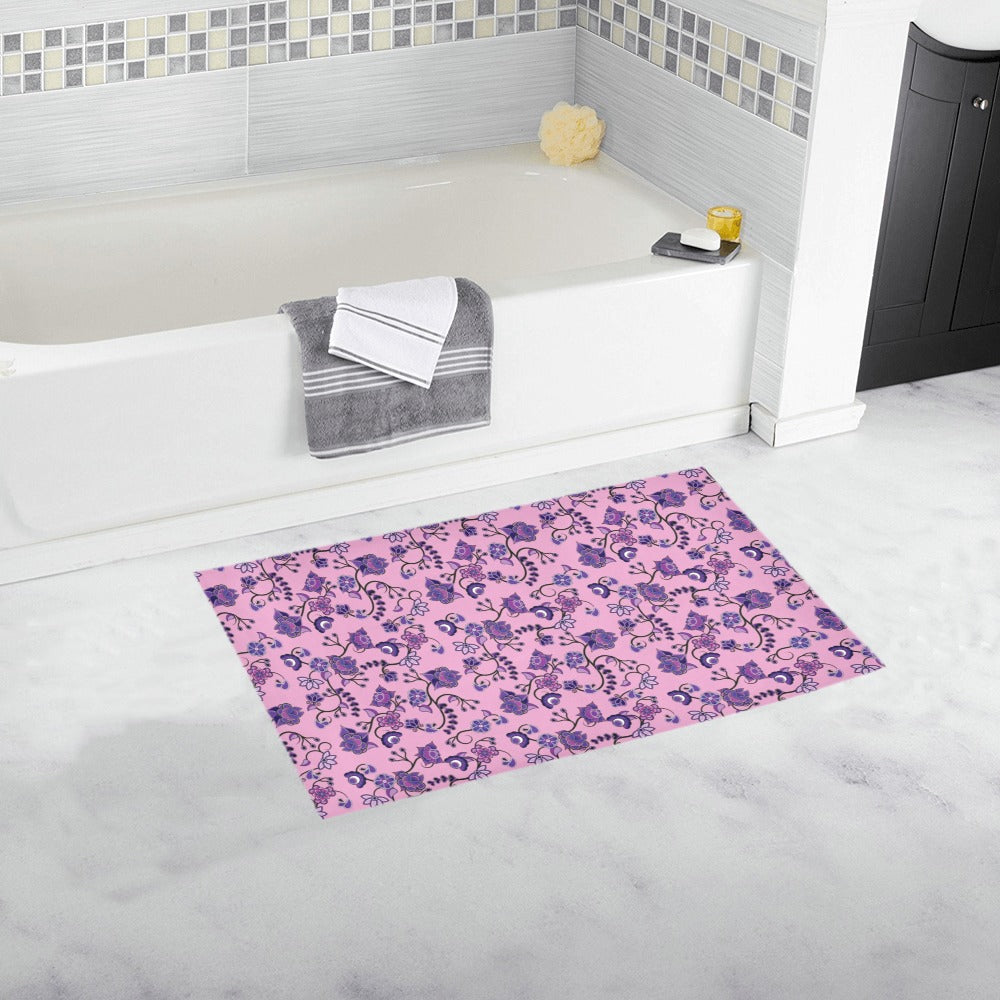 Purple Floral Amour Bath Rug 16''x 28''