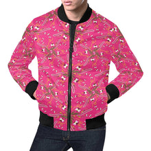 Load image into Gallery viewer, Willow Bee Bubblegum Bomber Jacket for Men
