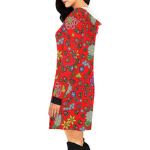 Load image into Gallery viewer, Berry Pop Fire Hoodie Dress
