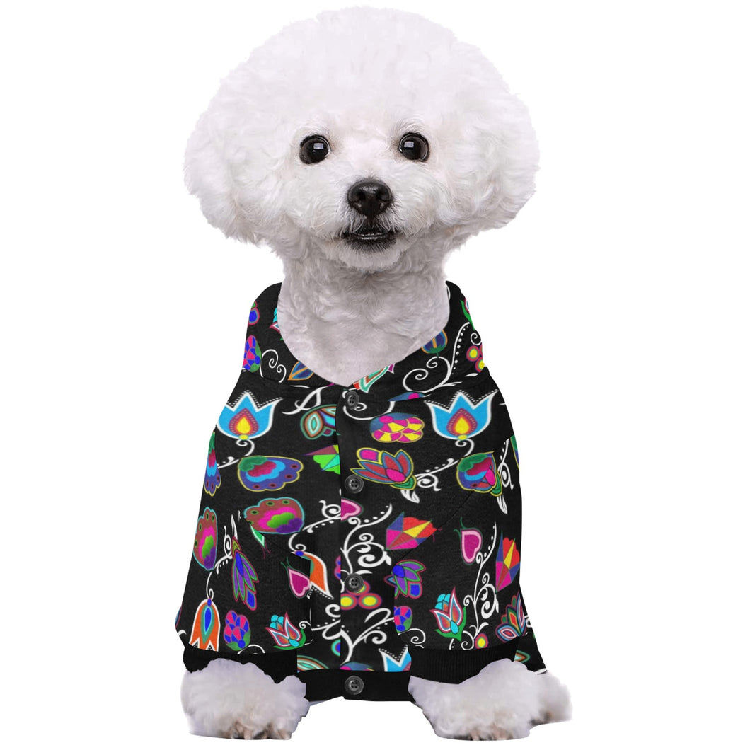 Indigenous Paisley Black Pet Dog Hoodie