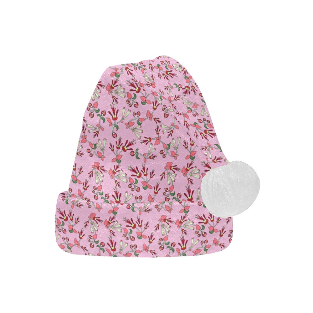 Strawberry Floral Santa Hat