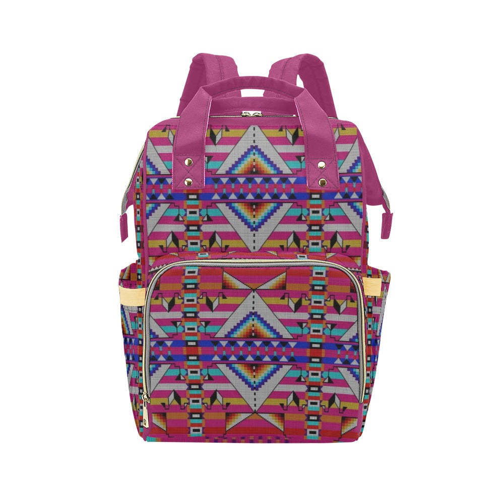 Medicine Blessing Pink Multi-Function Diaper Backpack/Diaper Bag