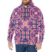 Load image into Gallery viewer, Kaleidoscope Bleu Men&#39;s Long Sleeve Fleece Hoodie
