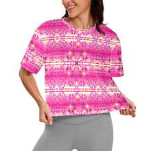 Load image into Gallery viewer, Pink Star Crop Top
