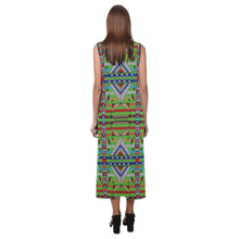 Load image into Gallery viewer, Medicine Blessing Lime Green Phaedra Sleeveless Open Fork Long Dress
