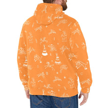 Load image into Gallery viewer, Ledger Dables Orange Men&#39;s Long Sleeve Fleece Hoodie
