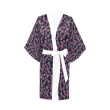 Load image into Gallery viewer, Beaded Pink Kimono Robe
