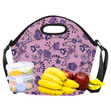 Load image into Gallery viewer, Purple Floral Amour Neoprene Lunch Bag/Large
