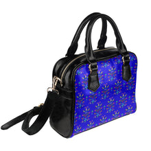 Load image into Gallery viewer, Dakota Damask Blue Shoulder Handbag
