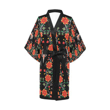 Load image into Gallery viewer, Floral Beadwork Six Bands Kimono Robe
