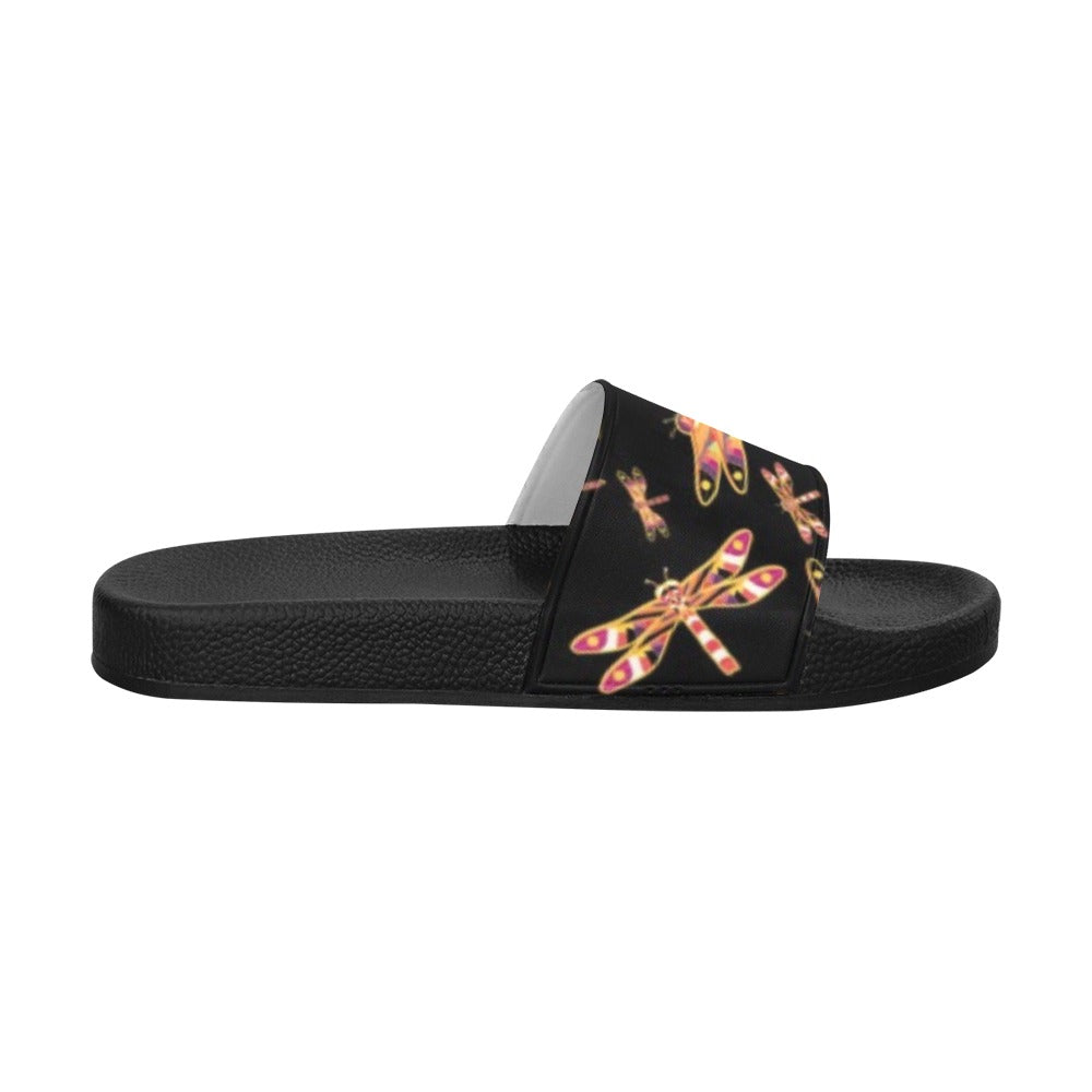 Gathering Yellow Black Women's Slide Sandals