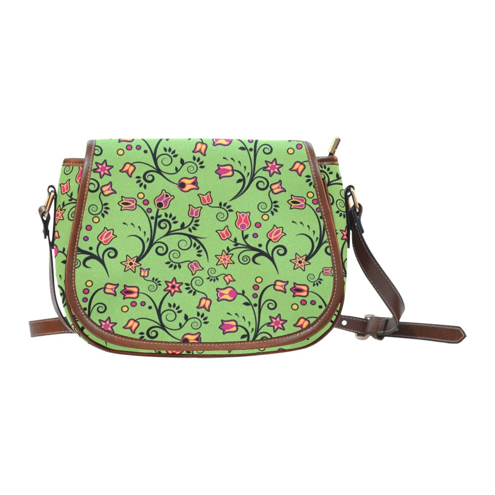 LightGreen Yellow Star Saddle Bag