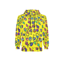 Load image into Gallery viewer, Indigenous Paisley Yellow Men&#39;s Long Sleeve Fleece Hoodie
