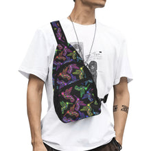 Load image into Gallery viewer, Neon Floral Hummingbirds Chest Bag
