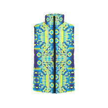 Load image into Gallery viewer, Kaleidoscope Jaune Bleu Women&#39;s Padded Vest Jacket
